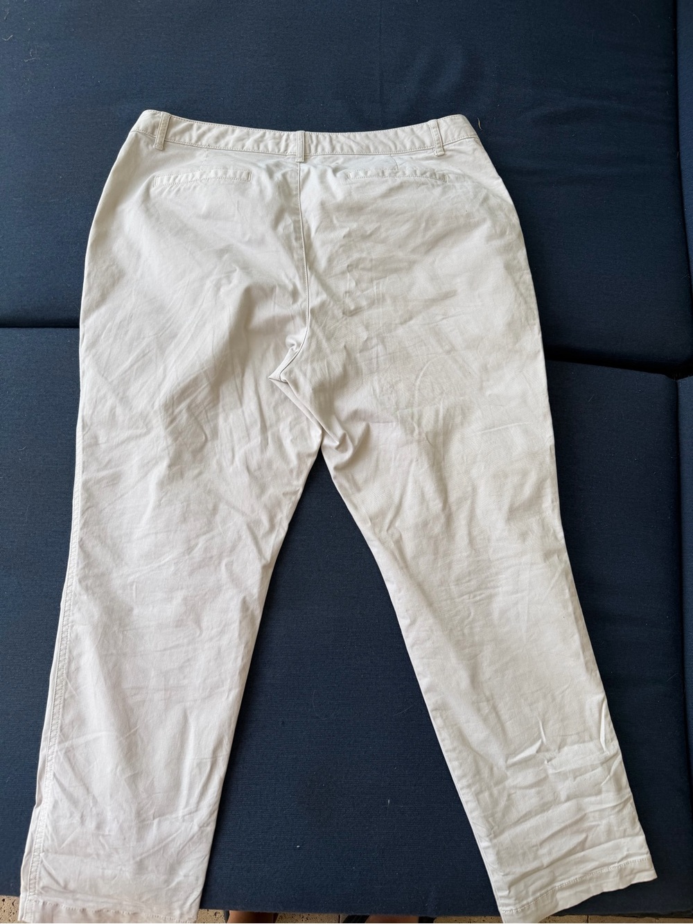 Amazon Essentials Cream High-Waist Casual Pants